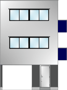 3階建て住宅の外観フリーイラスト