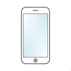 シンプルなスマホのフリーイラスト - 無地のホーム画面デザイン