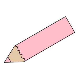 ピンク鉛筆のイラスト