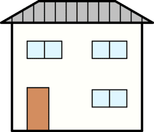 家の建物を描いたイラスト