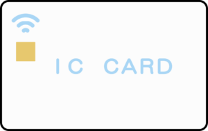 シンプルなICカードのイラスト