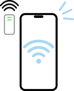 スマホをWi-Fi接続したイラスト