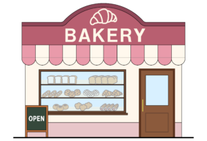 パン屋の建物イラスト
