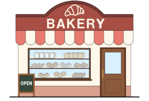 パン屋の建物イラスト