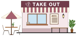 テイクアウト店の建物イラスト