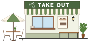 テイクアウト店の建物イラスト