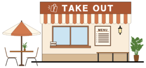 テイクアウト店の建物イラスト