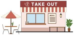 テイクアウト店の建物イラスト