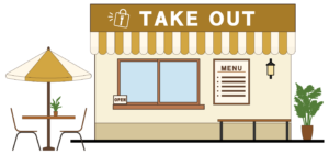 テイクアウト店の建物イラスト