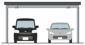 カーポートのイラスト
