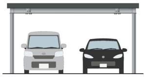 カーポートのイラスト