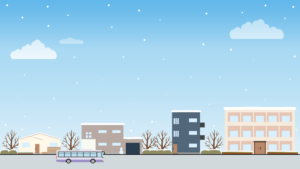 冬の街並みの背景イラスト